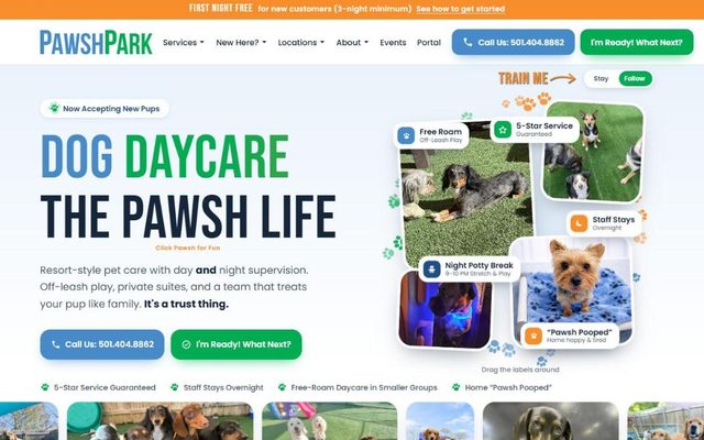 Preview of pawshpark.com